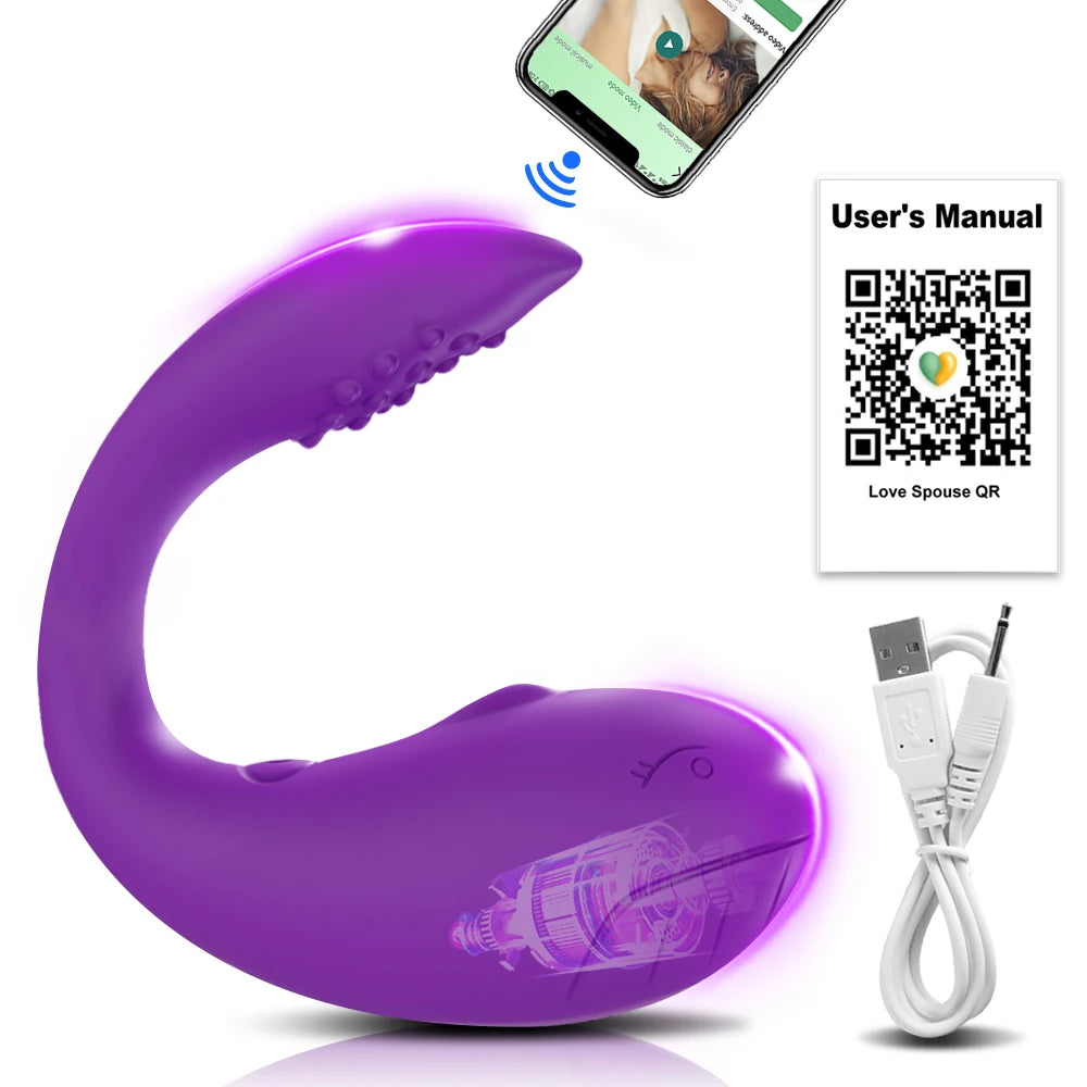 Powerful APP Bluetooth Vibrator for Women Panties with 2 Motors G Spot Dildo Massager Vibrating Love Egg Sex Toys for Adults