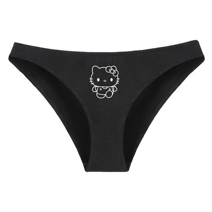Hello Kitty Pure Cotton Triangle Pants Child Kawaii Pattern Underpants Kuromi Black White Daily Clothes Shorts Birthday Gift