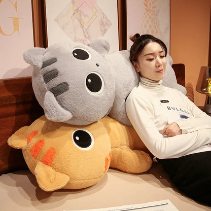 Big Lovely Soft Long Cat Pillow Stuffed Plush Toys Nap Pillow Home Comfort Cushion Kids Birthday Gift Cute Plushies Friend Gift