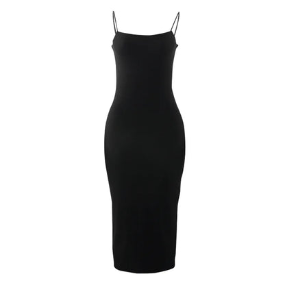 Summer Sexy Dress Women Fashion Streetwear Sleeveless Backless Solid Bodycon Straps Dress Casual Clubwear Elegant Party Dresses
