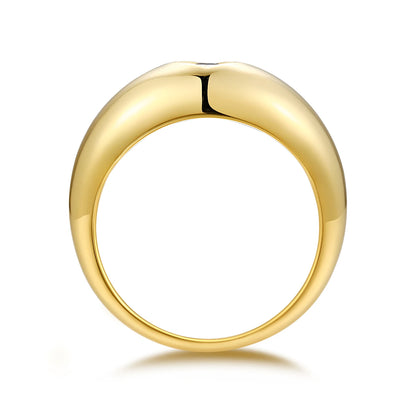JIUZUAN Christmas Gift Moissanite Ring, 18K Gold Plated S925 Silver, Unique Oval Design, Hypoallergenic Jewelry for Women