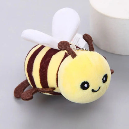クリエイティブ昆虫シリーズ動物キーホルダーぬいぐるみ漫画キーペンダントおもちゃ吊り下げ装飾車キーリング