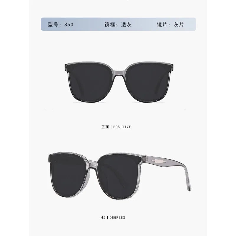 New sunglasses for women with a high-end feel, big face and slimming effect. Sunscreen, UV protection, polarized driving glasses