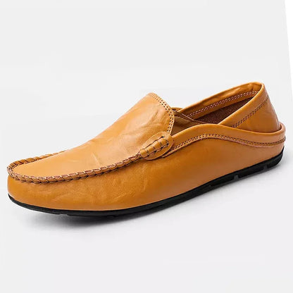 Men Loafers 2024 New Leather Shoes Men‘s Casual Shoes Moccasins Breathable Sneakers Men Driving Shoes Comfort Flats Plus Size 46