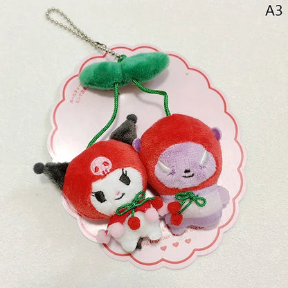 チェリーサンリオカワイリクロミマイスイートピアノハローキティぬいぐるみキーチェーンブローチパチャッコバックパックペンダントデコレーション女の子ギフト