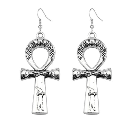 10x5cm Vintage Egyptian Life Big Ankh Cross Pendant Long Chain Necklace Fashion Jewelry Men and Women Accessories Dropshipping