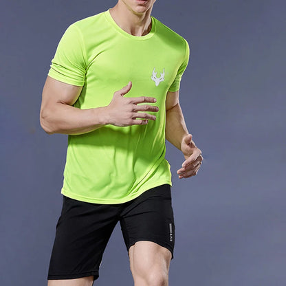 メンズ ランニングTシャツ 夏 スポーツ トップス Tシャツ ジャージ 男性用 フットボールウェア 速乾性 Tシャツ ジム フィットネス ワークアウト Tシャツ メンズ