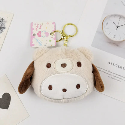 サンリオ Kuromi Melody Cinnamoroll かわいいぬいぐるみコインパース アニメ ポムポムプリン ポチャッコ 学生バッグチャーム 女の子のホリデーギフト