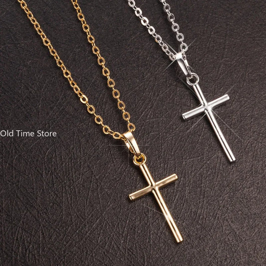 Gift Cross Necklace for Women - Gold Plated Cross Necklace Layered Small Side Necklace Women's Fashion Jewelry