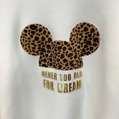 Gold Letter Grapic Leopard T-shirts Women Summer Loose Harajuku Female Black White T Shirt New Casual Women's Clothing Korean