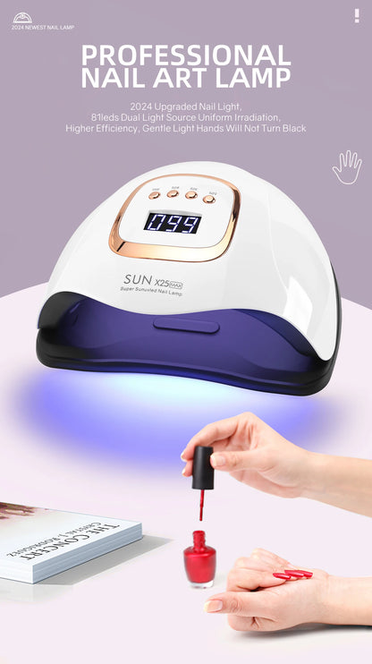 UV LEDネイルランプ 380W ネイル硬化ランプ 家庭用サロン向け 強力なLED乾燥ランプ あらゆるジェルポリッシュに対応 プロ仕様のネイル機器
