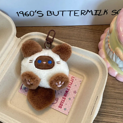 かわいいソフトぬいぐるみの小さな猫のキーホルダーぬいぐるみバッグ車のペンダントキーチェーンDIY小物子供用ぬいぐるみおもちゃ