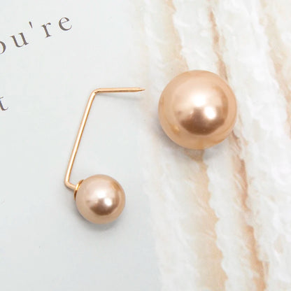 3Pcs/set New Women Tightening Waistband Pin Double Pearl Brooches Metal Lapel Pins Sweater Shirt Cardigan Brooch Accessories