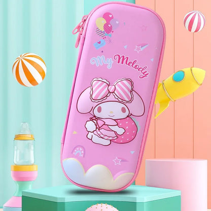 Kuromi & Cinnamoroll Pencil Case, Durable, 3D Stereoscopic Large Capacity Stationery Case Waterproof Drop Pencil Case