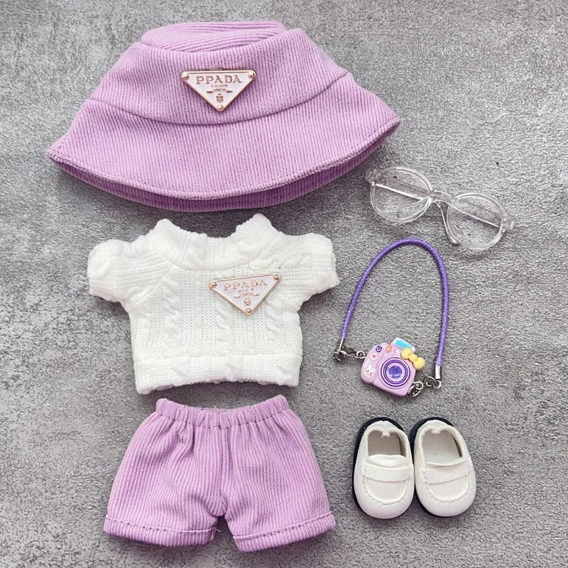 Labubu第一世代と第二世代のベビー服 Labubu三角セーターオーバーオール帽子セット お座りパーティーにも着用可能
