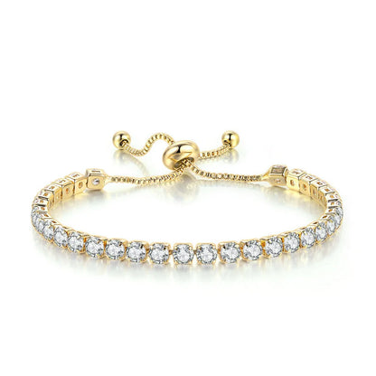Trendy Circle Interlocked Gold-Color Charm Bangle For Women Men Personally Bracelet Party Girls Exquisite Accessories Jewelry