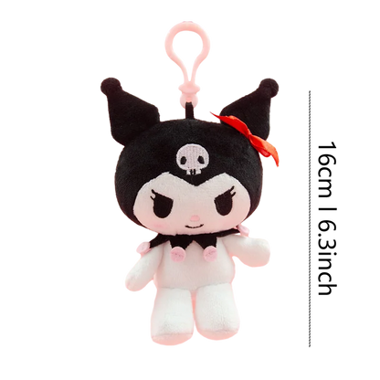Sanrio Hello Kitty Kuromi Melody Stuffed Toys Pendant Cute Plush Toys Kawaii Keyring Anime Keychain Birthday Gift Party Treats