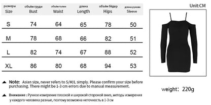 Black Sexy Mini Dresses Women Autumn New Streetwear Fashion Long Sleeves Lace-up Casual Slim Dress Off Shoulder Backless Dresses