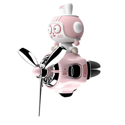 New Cute Bunny Pilot Car Air Freshener with Rotating Plane Head Funny Air Vent Fragrance Decor Clip Car interior Accessories
