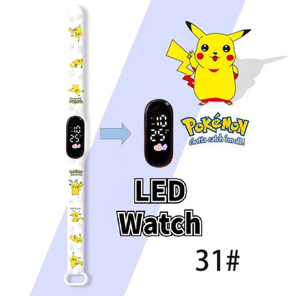 Cartoon Hello Kittys Electronic Led Sports Watch Kawaii Sanrio Kuromi Cinnamoroll Student Child Printing Water Proof Gifts Toys
