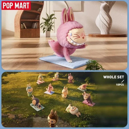 POP MART LABUBU THE MONSTERS Lazy Yoga Series Blind Box Toys Kawaii Anime Action Figure Caixa Caja Mystery Box Dolls Girls Gift