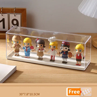 Acrylic Clear Doll Toys Storage Organizer Box Mystery Box Display Stand For Pop Dolls Storage Case Waterproof Dust Proof Box