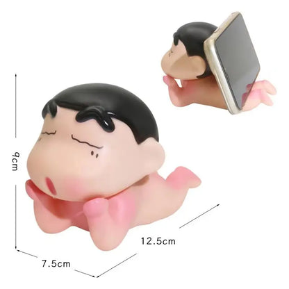 Take Bath Zaemon クレヨンしんちゃん おしり丸出し 目を開けて スマホスタンド デスクトップフィギュア オーナメント ギフト ドール 車用飾り