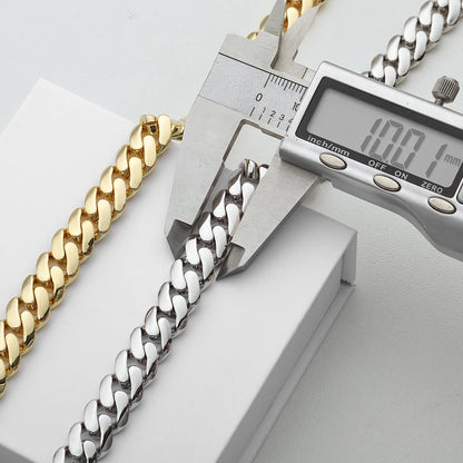 モアサナイトネックレス S925 純銀 キューバン 14K ゴールドメッキ ヒップホップジュエリー VVS メンズ 上品なホリデーギフト