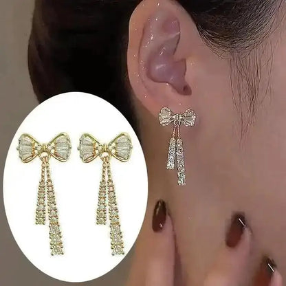 925 Silver Needle Korean Fashion Tassel Pearl Earrings For Women Jewelry 2025 Trending New Vintage Women's Pearl Drop Earrings