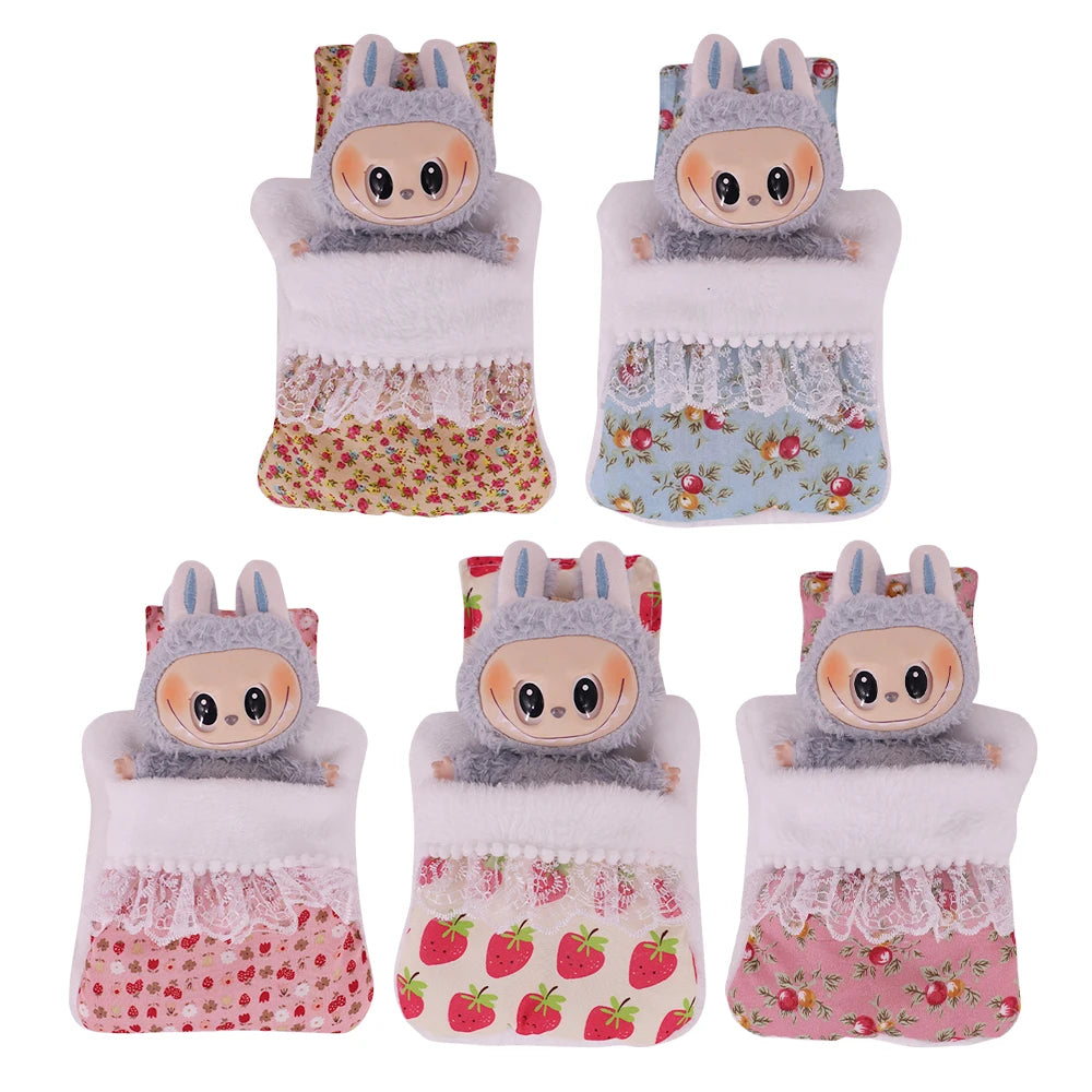 labubu 17cmぬいぐるみ用ドールベッド家具 衣装アクセサリー 女の子のおもちゃ 誕生日・クリスマスギフト