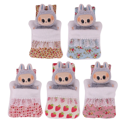 labubu 17cmぬいぐるみ用ドールベッド家具 衣装アクセサリー 女の子のおもちゃ 誕生日・クリスマスギフト