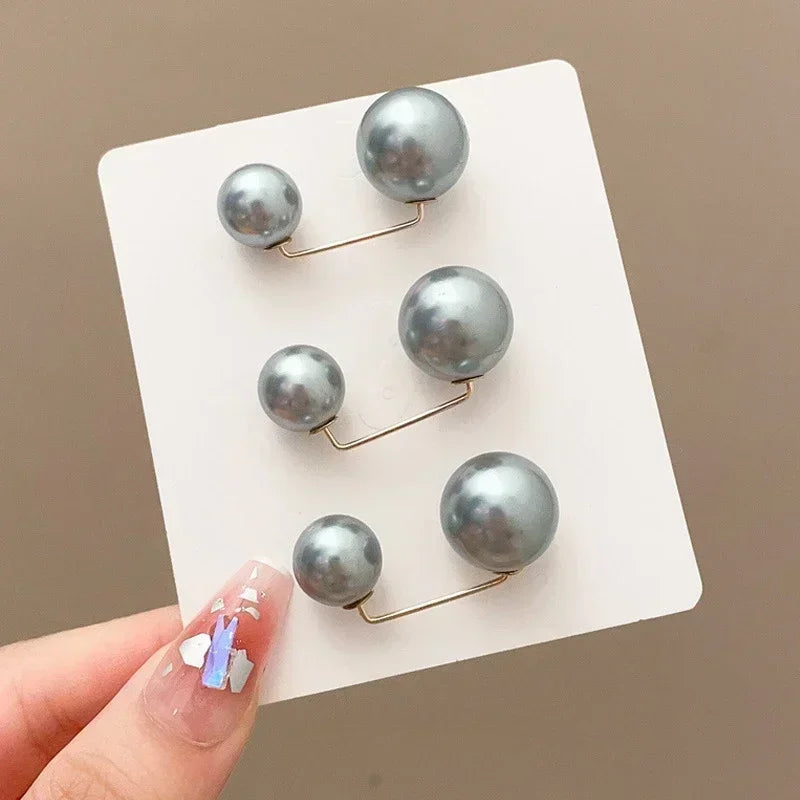 1/12Pcs Pearl Non-slip Safety Pins Dress Brooch Decoration Dress Waist Fastening Pins Collar Adjustment Scarf Buckle Jewelry