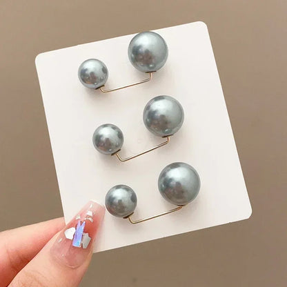 1/12Pcs Pearl Non-slip Safety Pins Dress Brooch Decoration Dress Waist Fastening Pins Collar Adjustment Scarf Buckle Jewelry