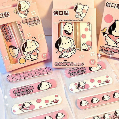 Sanrio Bandaid Kawaii Hello Kitty Band Aid Anime Kuromi Waterproof Breathable Adhesive Bandages Cartoon Printed Portable Sticker