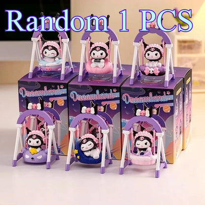 2025 HOT New sanrio kuromi dreamer swing series toys figure kawaii anime kuromi doll table decoration cartoon girl toy gift