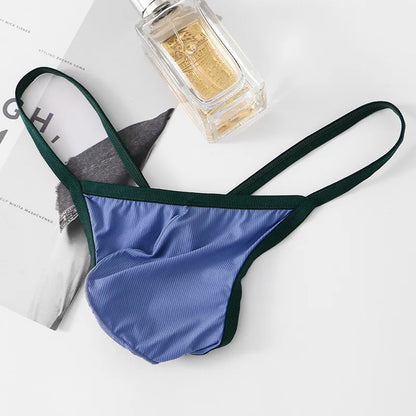 Low Waist Breathable G-Strings & Thongs for Men Sexy and Quick-drying T-back Underwear