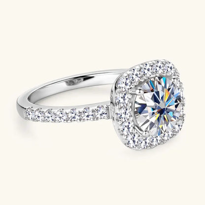 OXTAO 2.0ct D Color Big Moissanite Diamond Wedding Halo Rings for Women 925 Sterling Silver  Wedding Luxury Fine Jewelry Gifts