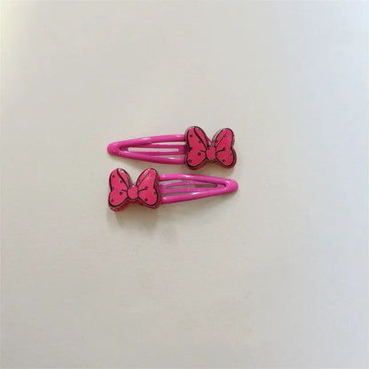 Disney Anime Minnie Mouse Hairrope Hairpin Kawaii Minnie Hair Accessories Cartoon Girl Hairpin Baby Gifts