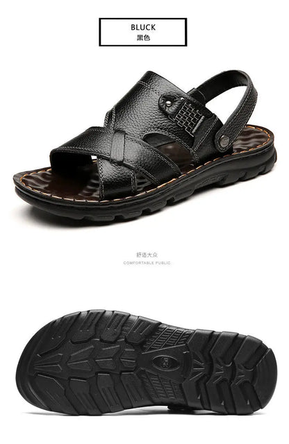 2025 New Men's Sandals for Men's Summer, Dual use for Cooling, Soft soled Exterior, Middle aged, Dad's Shoes, Elderly Shoes