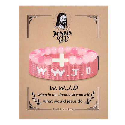 Harong WWJD Adjustable Colorful Bracelets What Wound Jesus Do Bracelets Inspirational Christian Jewelry Gifts for Women Men