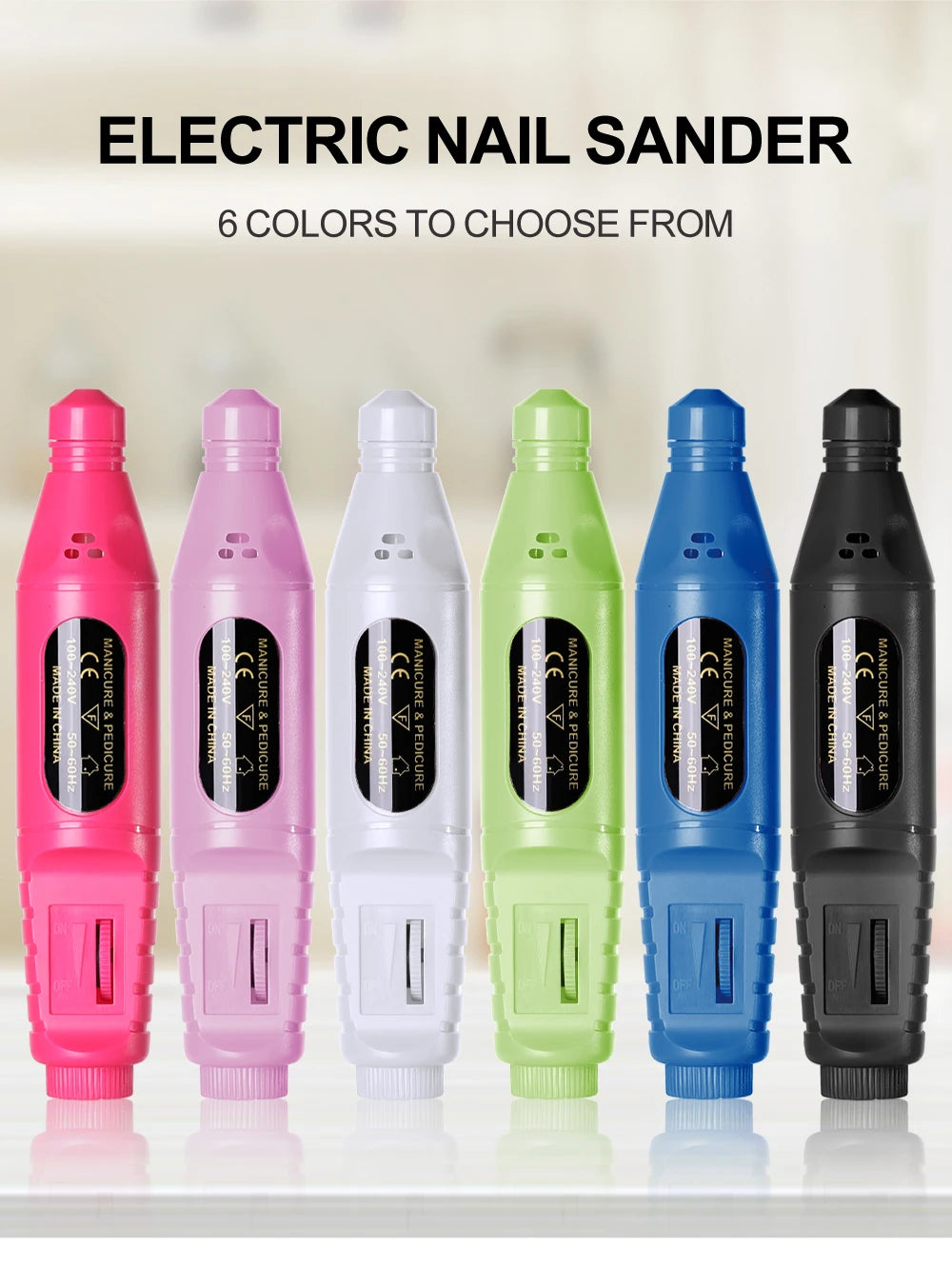 LINMANDA 6 in 1 電動ネイルドリルキット ネイルポリッシャー マニキュア ポータブルネイルファイル ネイルドリル機器 ペンツール マシン