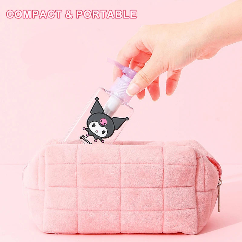 1PC 100ML Sanrio My Melody Kuromi Cute Cartoon Travel Sub-bottle Press Portable Spray Empty Bottle Cinnamoroll Lotion Bottle