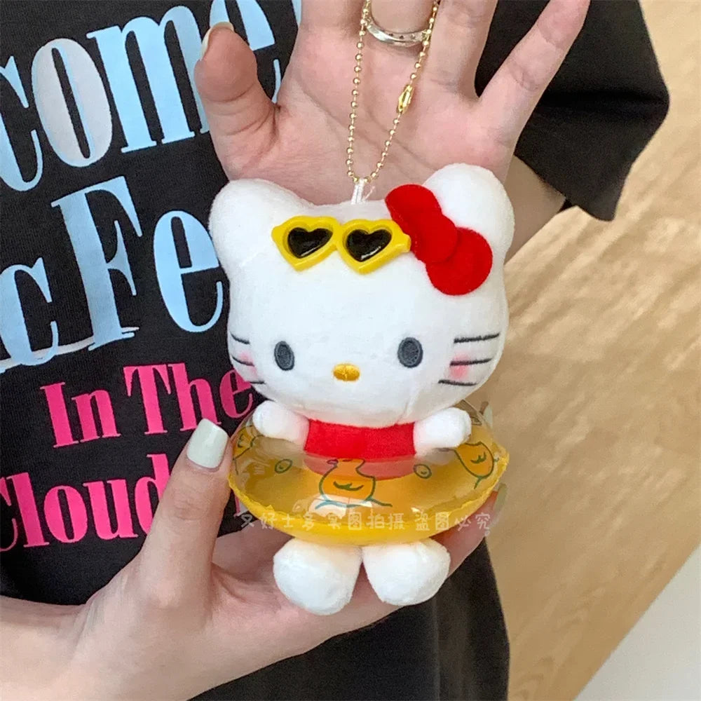 Sanrio ハローキティ ぬいぐるみキーチェーン ペンダント ハワイアンコレクション Kt キャット ぬいぐるみ キーリング バッグアクセサリー 女の子向けギフト