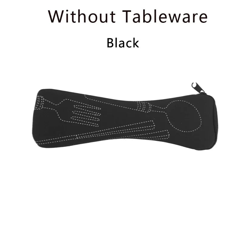 Portable Tableware Bag Cutlery Storage Bag Travel Packaging Storage Box Picnic Fork Spoon Knife Pouch Bag (Without Tableware)