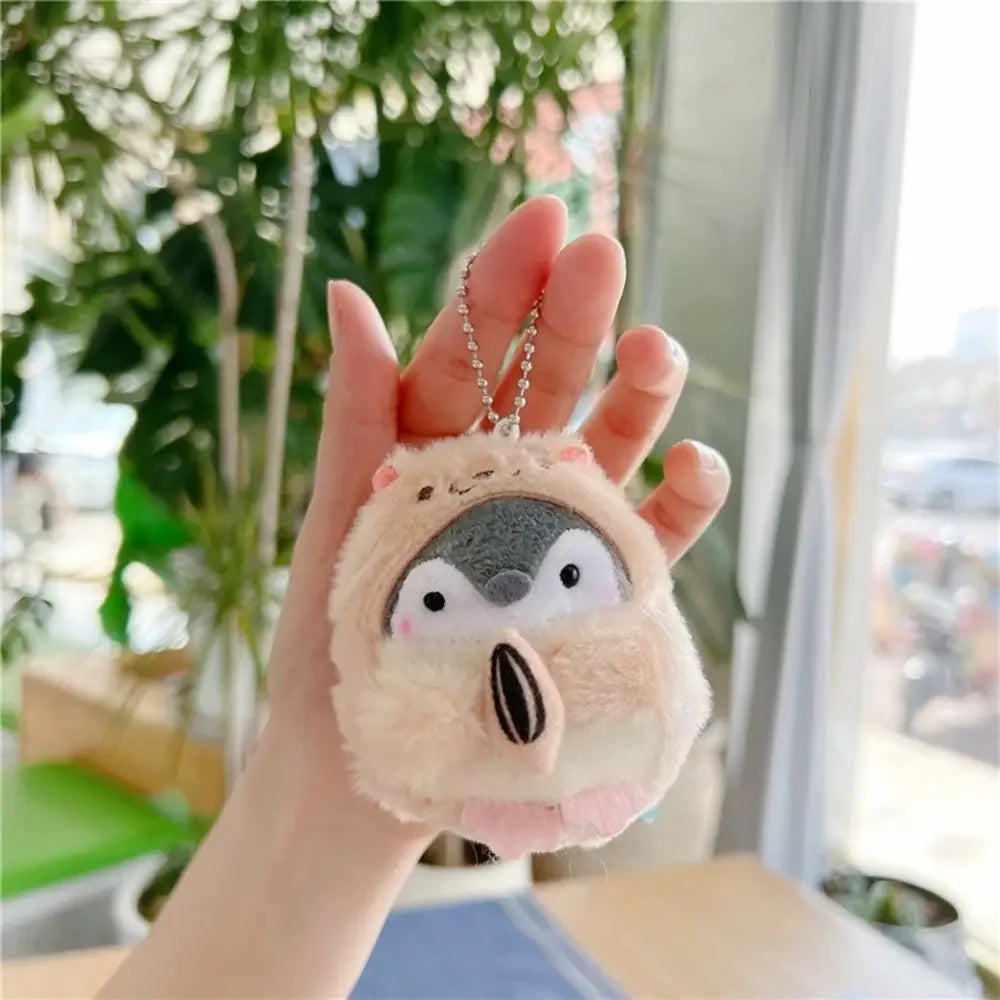 かわいいペンギンのぬいぐるみキーホルダー 観光帽子ペンギンキーホルダー 女の子へのギフト クリエイティブなスクールバッグキーホルダー