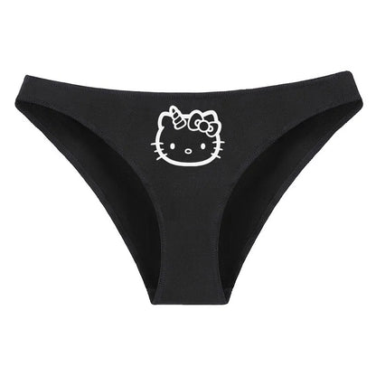 Hello Kitty Pure Cotton Triangle Pants Child Kawaii Pattern Underpants Kuromi Black White Daily Clothes Shorts Birthday Gift