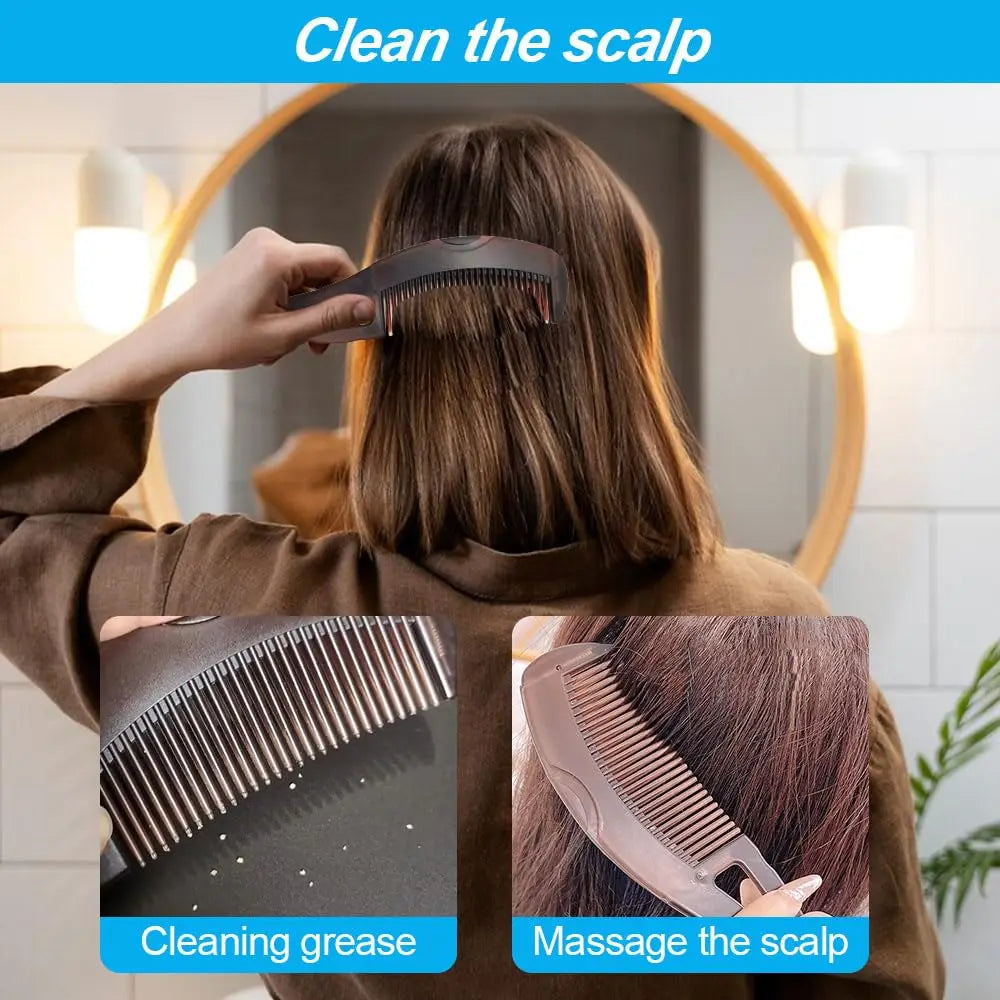 フケ除去頭皮用ヘアコーム、ヘアスタイリングコーム、セルフクリーニング式静電気防止マッサージブラシ、ヘアサロンスタイリングツール