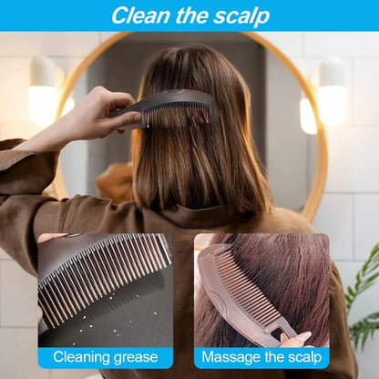 フケ除去頭皮用ヘアコーム、ヘアスタイリングコーム、セルフクリーニング式静電気防止マッサージブラシ、ヘアサロンスタイリングツール