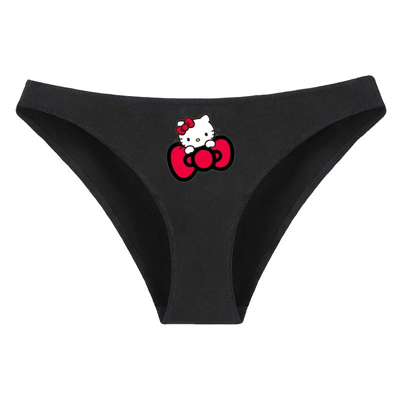 Hello Kitty Pure Cotton Triangle Pants Child Kawaii Pattern Underpants Kuromi Black White Daily Clothes Shorts Birthday Gift
