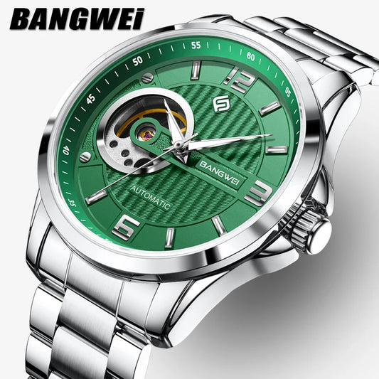BANGWEI 2025 New Automatic Watches For Men Fashion LIGE Mechanical Mens Watch Waterproof Tourbillon Wristwatches Reloj Hombre